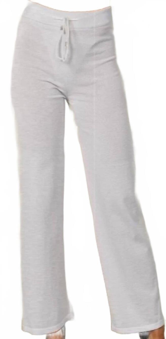 NEW FRENCH KYSS drawstring wide-leg pant in white